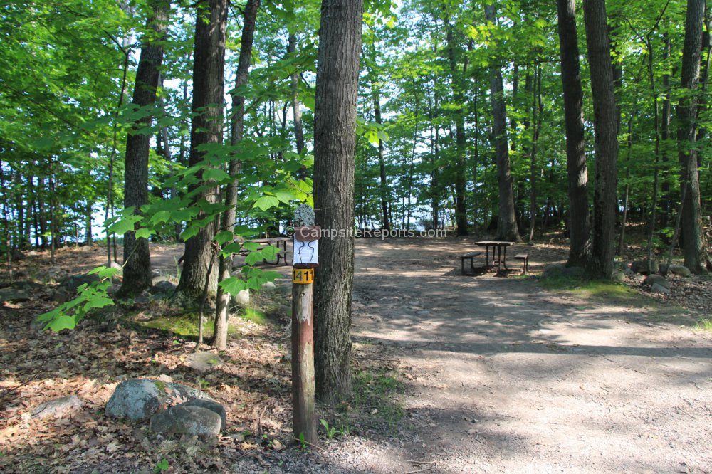 Campsite 1411 In Lighthouse Point Campground Area At Killbear ...