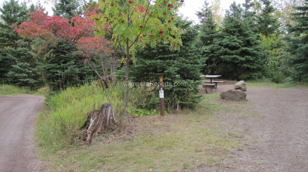 Campsite 08 in Main Campground Area at Gooseberry Falls State Park ...